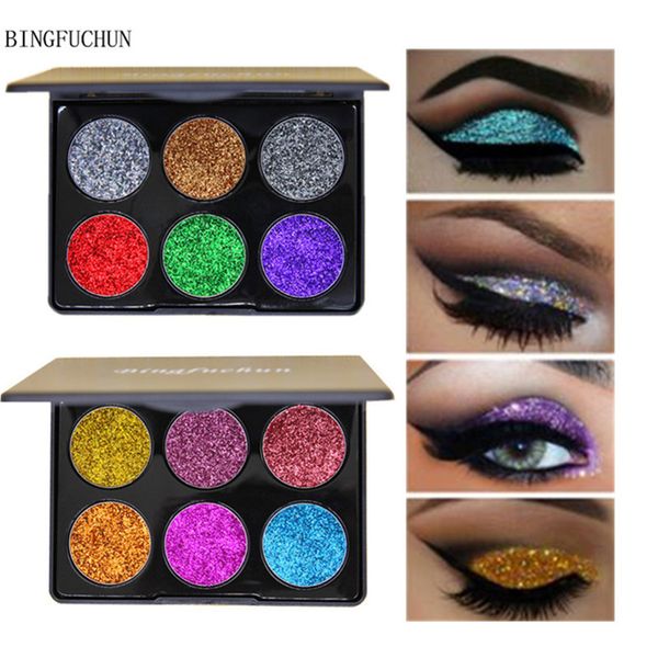 

beauty glaze 6 colors makeup eye shadow palette makeup wwaterproof smoky eye shadow highlights fflash