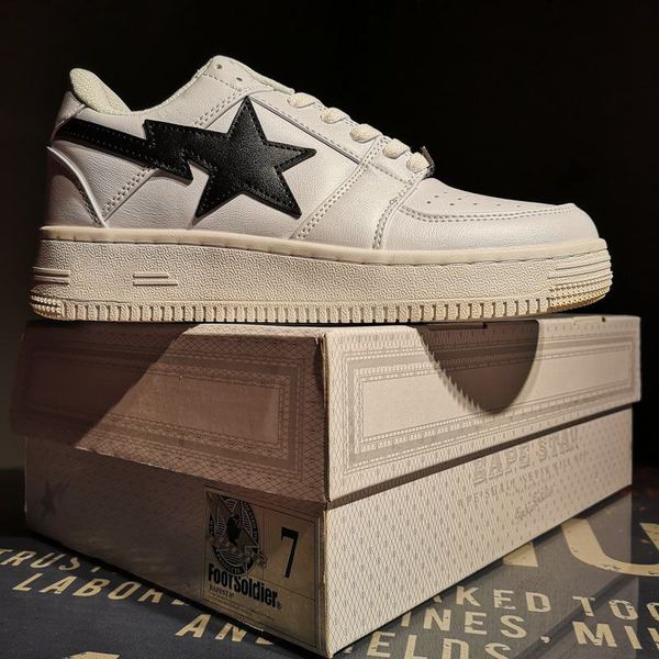 

(With Box)Free Shipping Footsoldier BAPESTA Shoes High Quality Mans Womans Casual Shoes