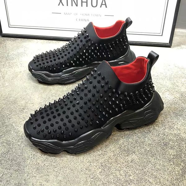 

fashion luxury red bottom men women casual spikes rivets rhinestone shoes dress party walking shoes sneakers chaussures de sport 38-43