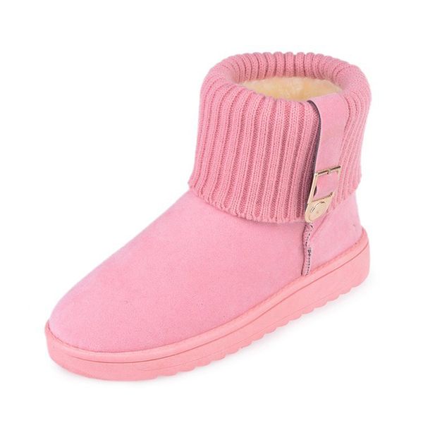 

fashion boots flat warm women boots 2018 winter new snow women short, Black
