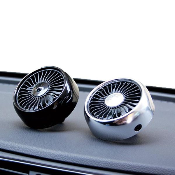 

car fans electric fan 3 speed adjustment usb dual head auto cooling air circulator conditioner colorful light dashboard