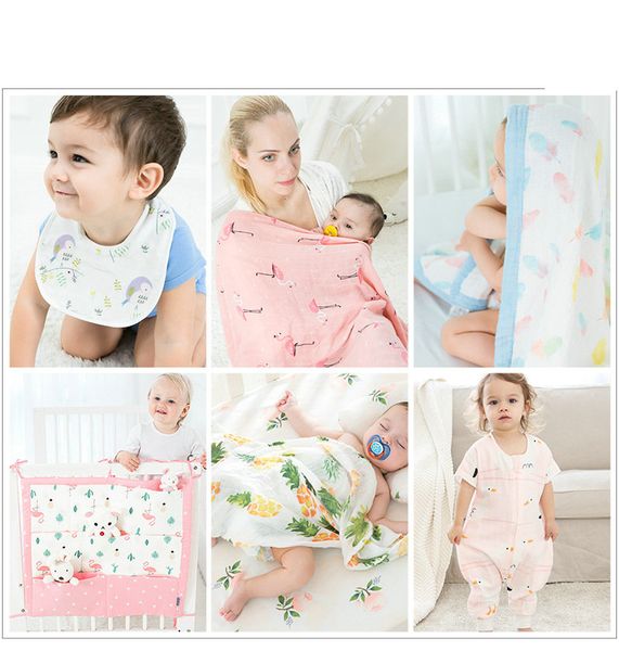 

40 colors cute cartoon printed baby blanket bamboo fiber bath towels infant newborn sleeping bag swaddle wrap blanket air conditioning cover
