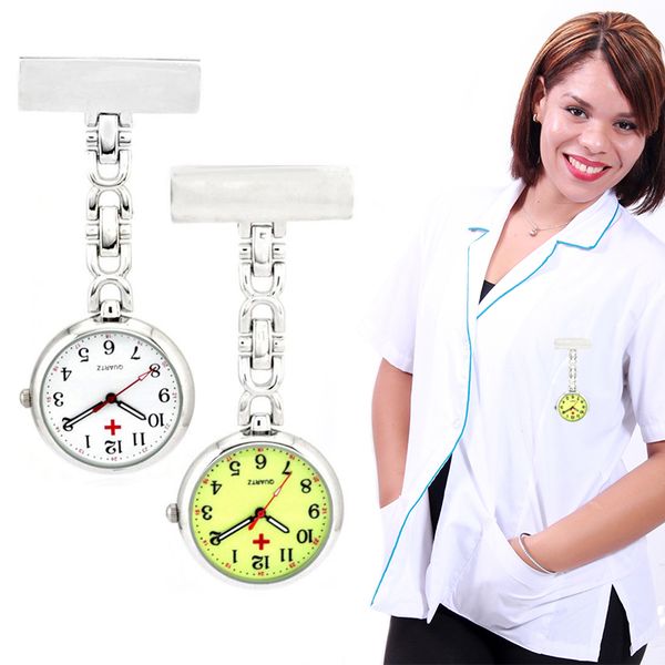 

quartz chest pocket watch vintage portable simple round dial pendant ik88, Slivery;golden