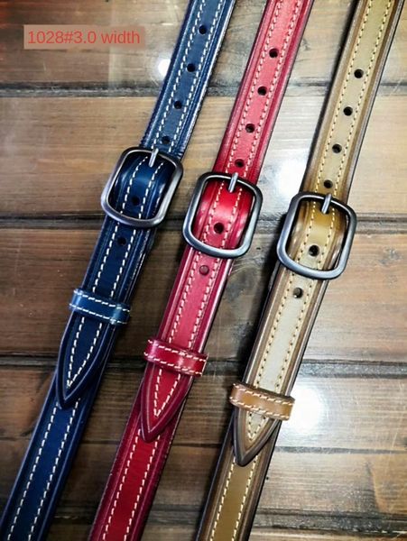 

guangzhou all-match layer cowhide belt m1028#3.0 wide vegetable tanning leather cowhide belt, Black;brown