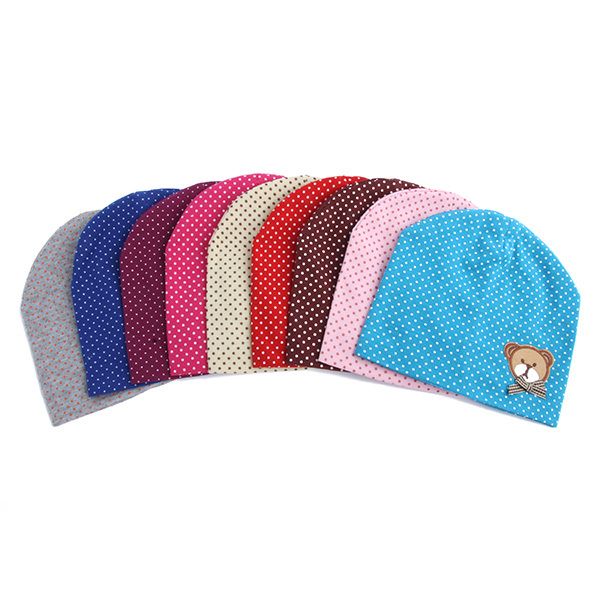 

dot pattern baby hat knitted baby beanies child kids boys girls toddler cotton cap infants hat new, Yellow