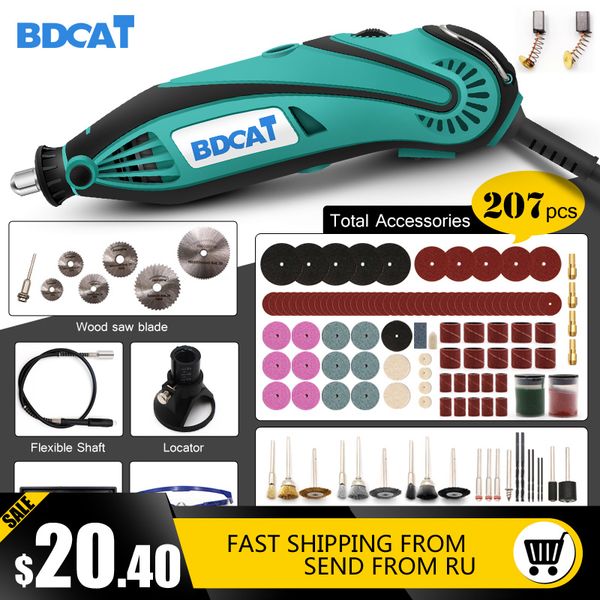 

bdcat 2018 новый стиль электрический dremel mini grinder дрель полировка переменной скорости вращающийся инструмент с 207 шт. электроинструм