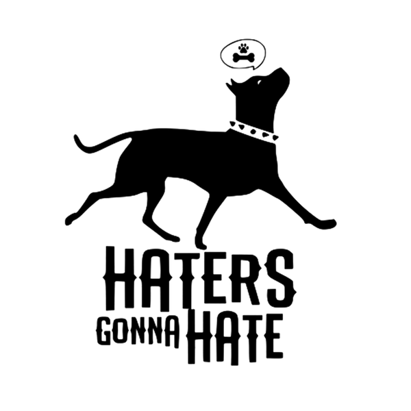 

16*13.3cm haters gonna hate with pitbull sticker vinyl funny personality stickers car sticker car accessories