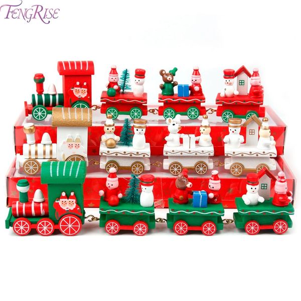 

fengrise wooden christmas train ornaments christmas decorations for home 2019 gift navidad noel xmas new year decor