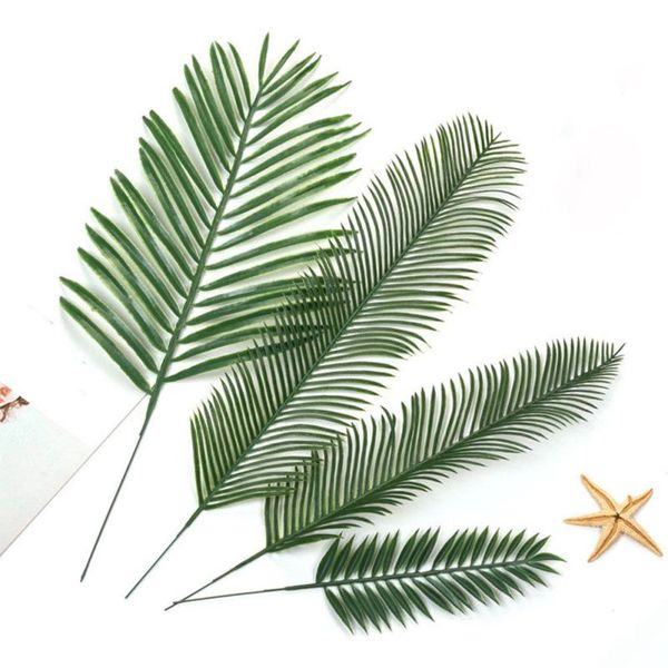 

20pcs artificial fake monstera palm leaves leaf-shaped green plants wedding diy decoration flowers arrangement plant leaf