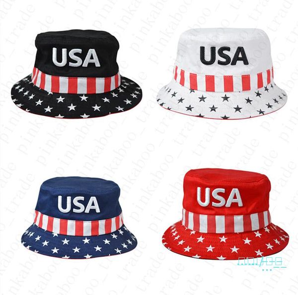 

donald trump embroidery usa letters bucket hat visor caps cotton fishing sun hats make america great 2020 election flag president cap d42204, Yellow