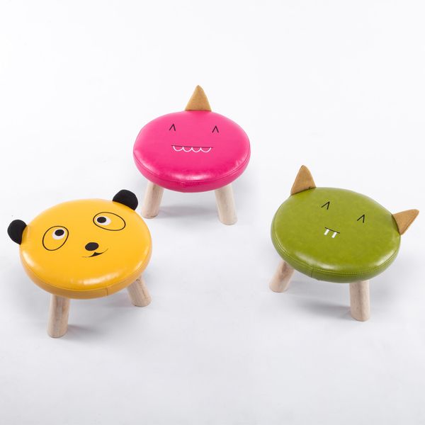 

children's stool baby sofa stool cute animal solid wood home cartoon small bench