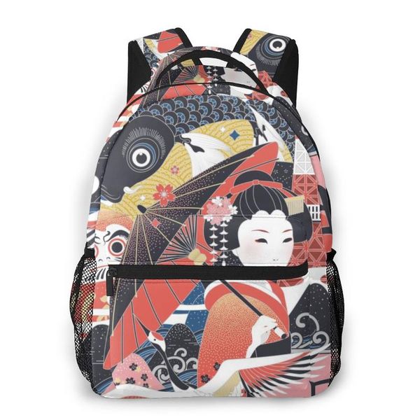 

2020 travel backpacks elegant japan concept illustration girl backpack for women large capacity school bag for teenage