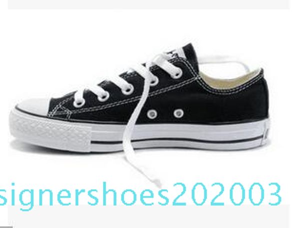 

new size35-46 new low-women men canvas shoes 13 colors sports stars chuck laced up casual sneaker shoes d03, Black