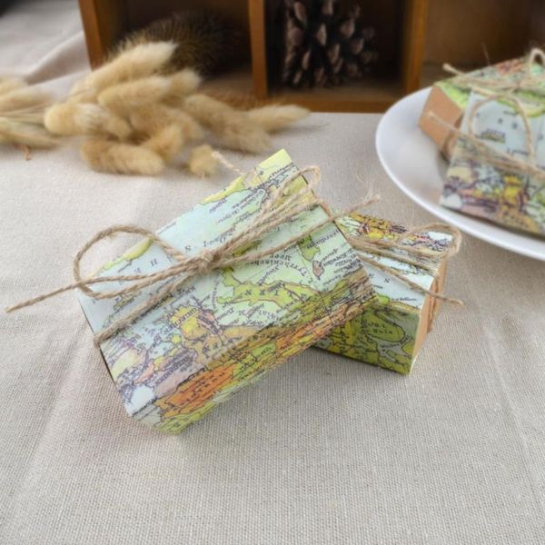 

10-200 wedding favors kraft paper candy gift boxes souvenirs for guests travel square drawer sweets gift box bags