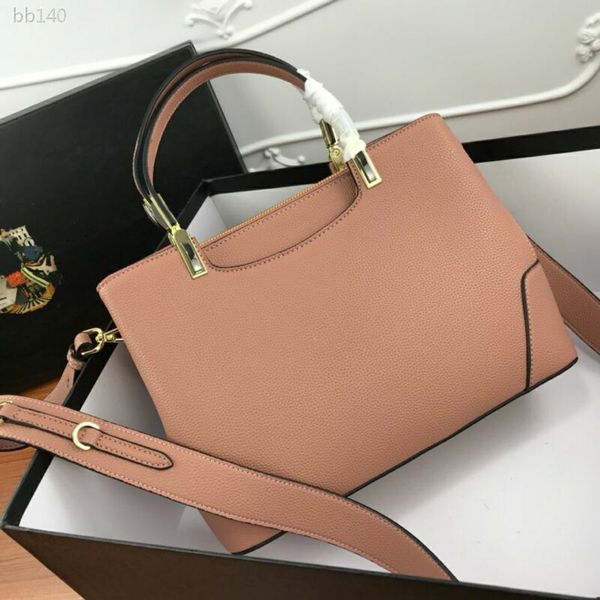

new fashion female bag handbag first layer cowhide light and durable shoulder red messenger bag 30cmx22cmx13cm type1