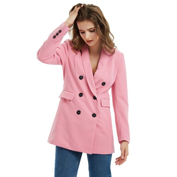 

classical solid color suit jacket women fashion long sleeve suits coat women elegant tailored collar jacket suits female ladies y191019, Black;brown