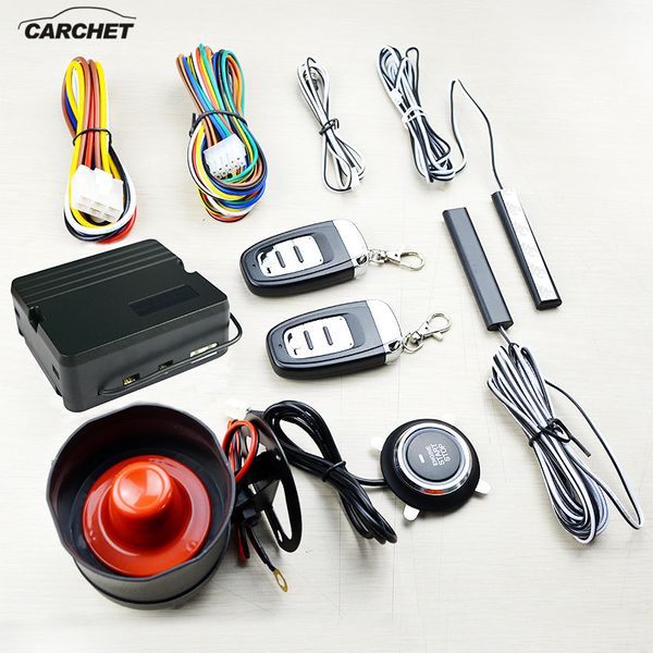 

carchet intelligent one button start system security car alarm passive keyless entry remote remote start auto central lock push