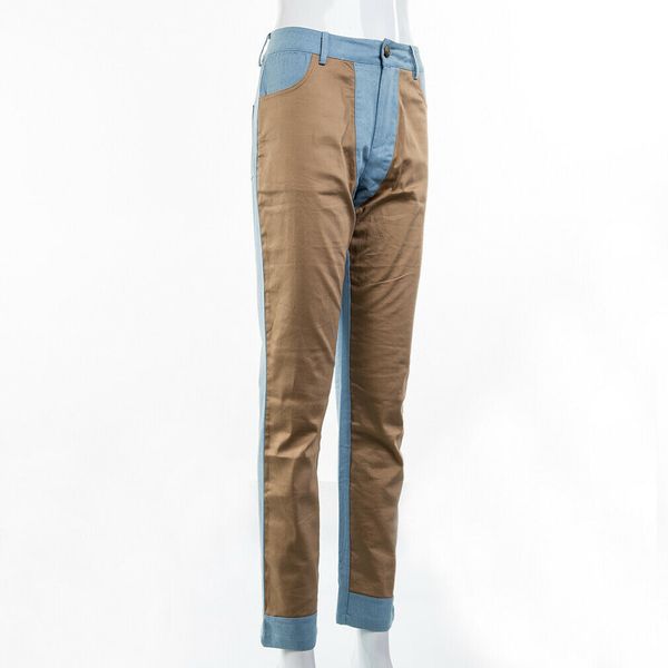 

Patchwork Pants Women Ladies Ankle Length Trousers Casual High Waist Stretchy Slim Khaki Pants
