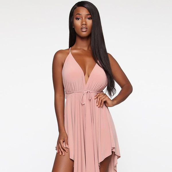 

сексуальное глубокое v образным вырезом асимметричное платье мода крест лента спинки женские летние платья короткие повседневные платья, Black;gray