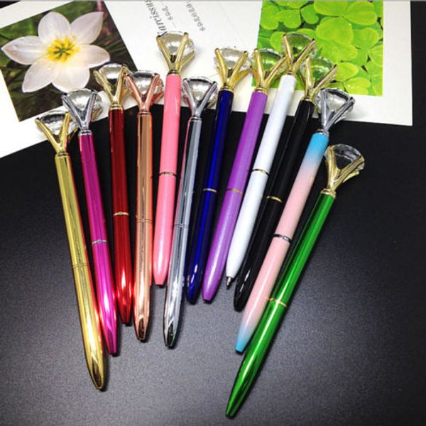 

1x metal diamond head crystal ball pen concert pen creative stationery gift