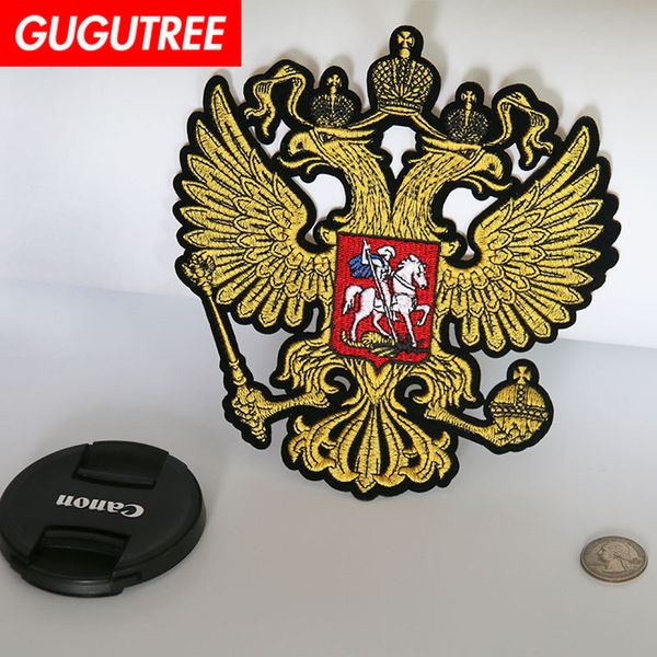 

gugutree embroidery big eagle patch animal cartoon patches badges applique patches for clothing fd-52, Black