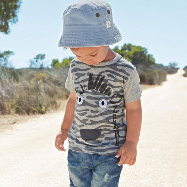 

Manufacturers supply short-sleeved children's t-shirts Europe wind boy t-shirts short-sleeved 100 percent cotton spot manufacturers direct, Blue