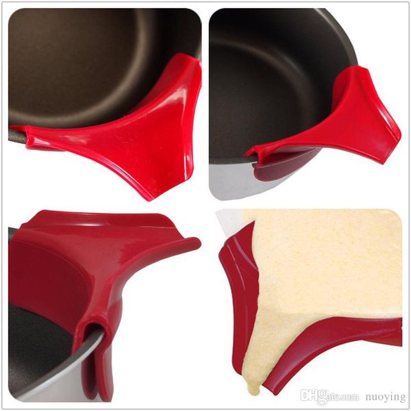 

creative kitchen products sell silicone pour spout slip on mess for pots pans and bowls ing