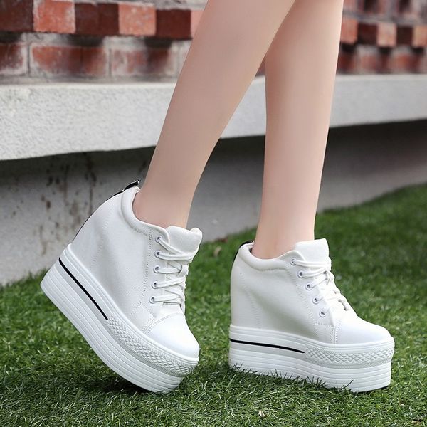 

new women platform shoes woman casual shoes, Black;white