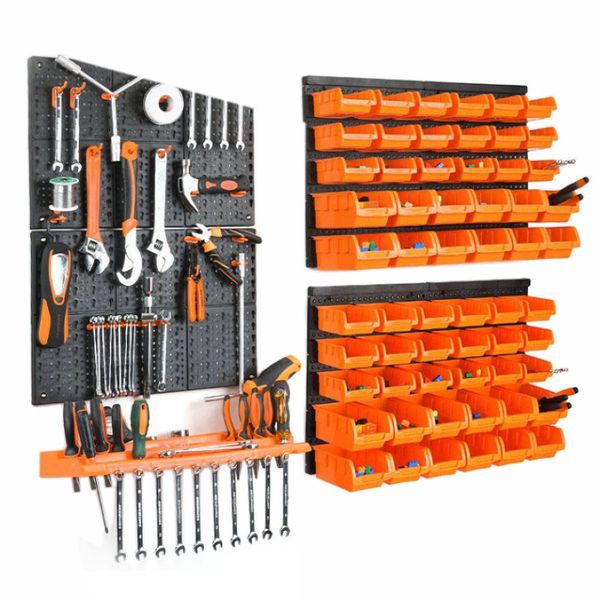 

hardware tools hanging board garage workshop storage rack screw wrench classification component case parts box instrument case