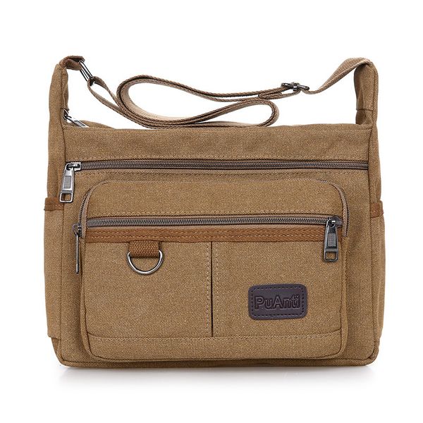 

shoulder bag canvas crossbody pack large capacity multi-pocket handbag messenger bag cool canvas casual travel school bags