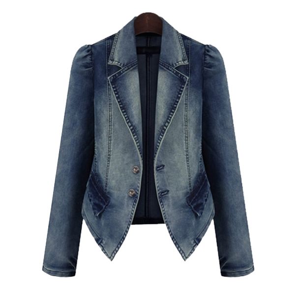 

plus size 5xl autumn korean denim jacket women slim base coat women's fashion long sleeve short blue jeans jackets coats cool, Black;brown