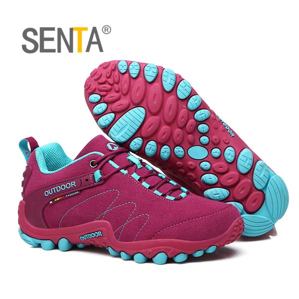 

women leather hiking shoes outdoor explore multi-fundtion walking trekking sneakers wear-resistance climbing sport shoes female