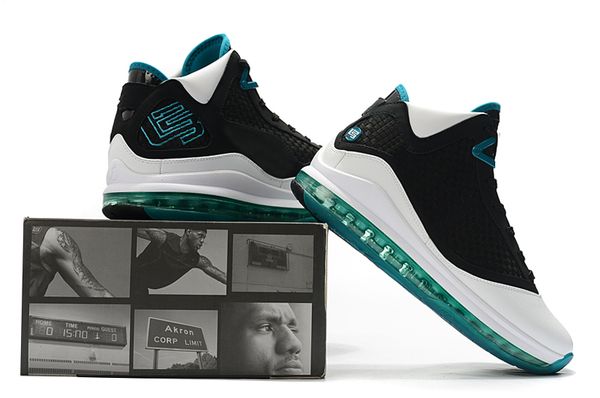 

новый джеймс 7 red carpet mens basketball обувь белый черный синий стекла чиллерные высокое качество джеймс 7s спортивные кроссовки размер 7