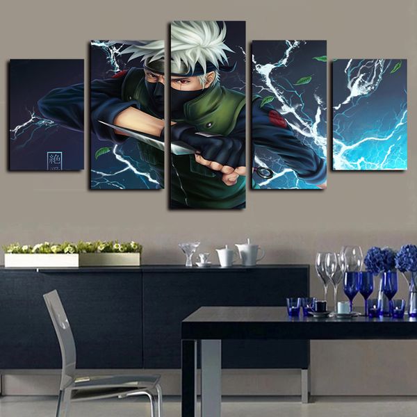 

5 panels anime character artworks canvas wall art for kid home wall decor abstract poster canvas print oil painting