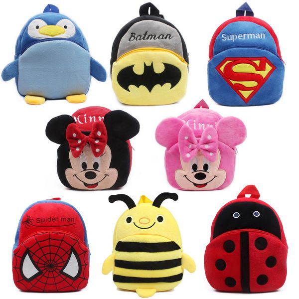 

cute cartoon baby plush backpack mini school bag children's gifts kindergarten boy girl kids new stuffed student bags lovely toy