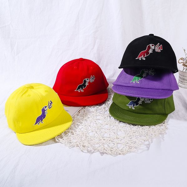 

children's hat autumn cute dinosaur boy 2-6 years old girl's baby's sun baseball cap baseball cap hat, Yellow