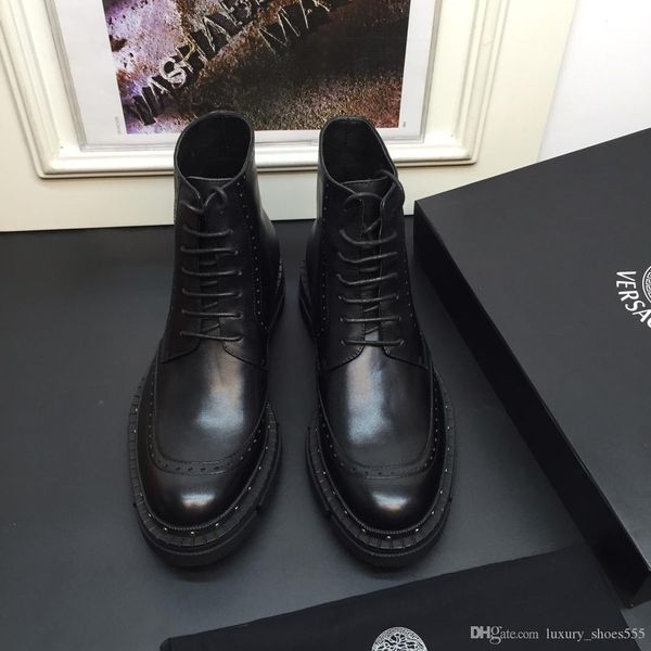 

2020 latest black leather casual shoes men's casual shoes fashion trend comfortable shoe size 38-44 type 39745400594a