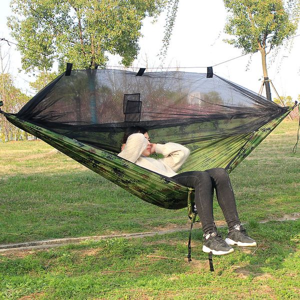 

parachute hammock camping bug net hammock nylon outdoor hangmat