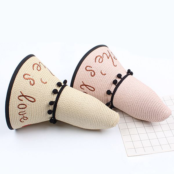 

дамы вс hat summer beach соломенная шляпка письмо вышитые сомбреро вс hat cap wide складная, Blue;gray