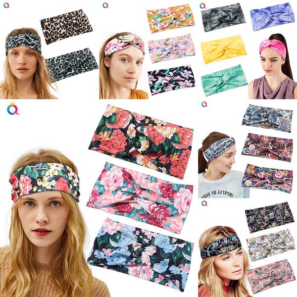 

wide hairband fashion sport yoga dance biker headband hood stretch ribbon elastic for girl women leopard flower owl printed head wrap, Slivery;white