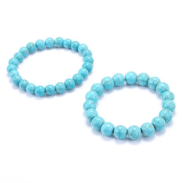 

natural turquoise bracelet fashion beaded turquoise bead bracelet european and american fashion accessories, Black