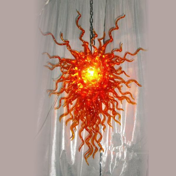 

100% ручной выдувное стекло итальянских люстр красных освещений современного хрустальное муранское стекло дизайн чихул стиль цепь люстра под