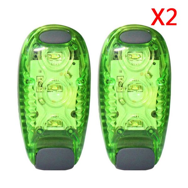 

mini 3 led light up safety clip on running jogging night bike bicycle rear-light