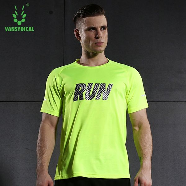 

vansydical мужчины рубашка бег спорт спортивная фитнес упражнения gym рубашка с коротким рукавом топы одежда трикотажные дышащий quick dry