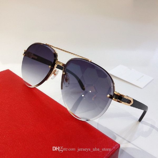 

8200986 sunglasses for men oval oval frame popular uv400 wood legs men designer sunglasses oversized vintage retro style come with case, White;black