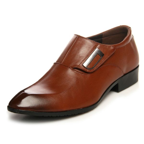 

aecbuy genuine leather shoes men office slip on casual shoes men leather dress dress leathernzzxta4, Black