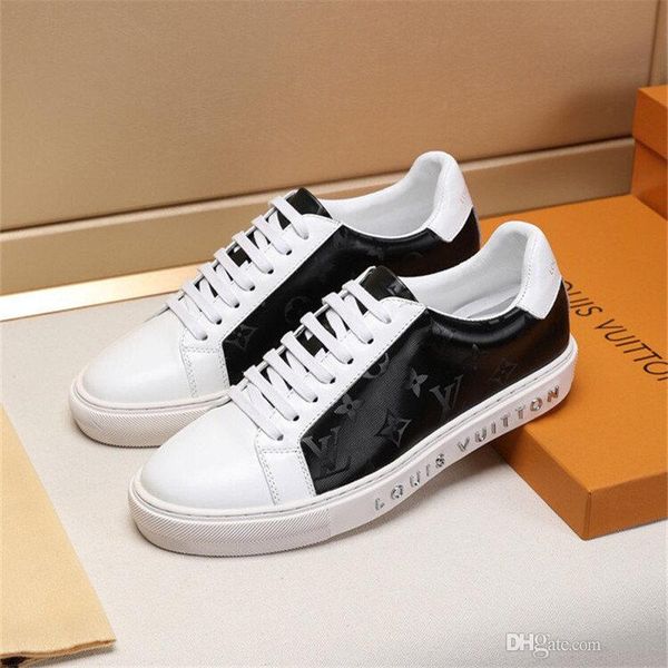 

18fw sneakers men shoes mans footwear 2020 fashion lace-up casual shoes men sneakers breathable vulcanized shoes male tennis yeye7, Black