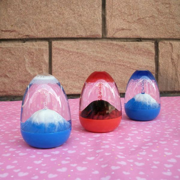 

volcano hourglass liquid sand clock watch deskornaments sandglass timer christmas decoration for home kids timing gifts xmas