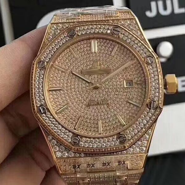 

2020 high-quality mens watches diamond watches automatic movement designer watches waterproof luxury watch 316 stainless steel wristwatches, Slivery;brown