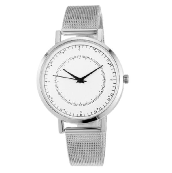 

men fashion casual double scale double circle dial mesh watch alloy strap quartz movement simple clothing accessories watch whole, Slivery;brown